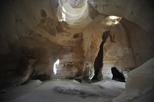 Inside the bell cave system in Beit-Guvrin, Israel