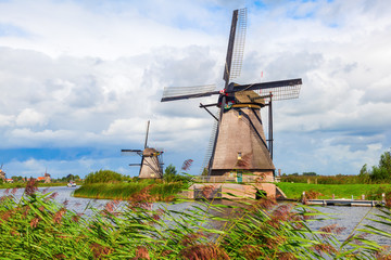 Windm&uuml;hlen in Kinderdijk, Niederlande
