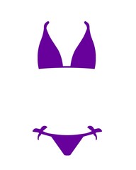 Maillot de bain bikini violet