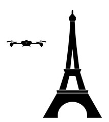 Drone et la Tour Eiffel