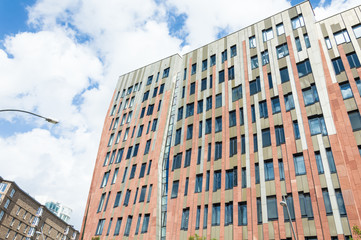 Fototapeta premium An high skyscraper, city of Hamburg, German.