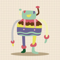 robot theme elements vector,eps