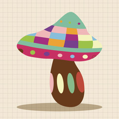 mushroom cartoon theme elements vector,eps