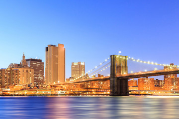 Brooklyn view of Manhattan, New York City.