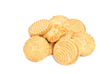 some fresh cookies on white