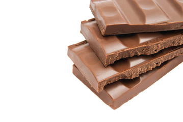 few slices of sweet chocolate