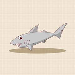 shark cartoon theme elements vector,eps