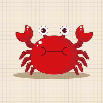 crab cartoon theme elements vector,eps