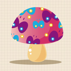 mushroom cartoon theme elements vector,eps