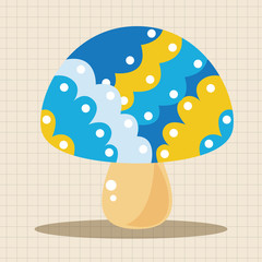 mushroom cartoon theme elements vector,eps