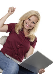 Attractive Woman with Laptop