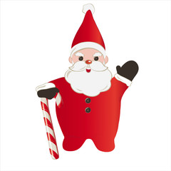 Santa Claus with candy cane