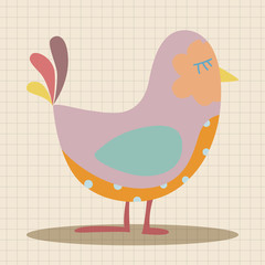 bird cartoon theme elements vector,eps