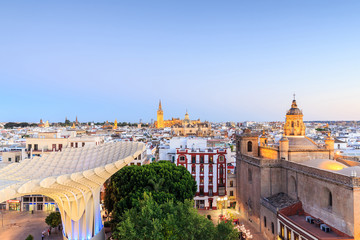 Naklejka premium Seville with Santa Maria de la Sede Cathedral, Andalusia