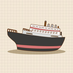 Transportation boat theme elements vector,eps