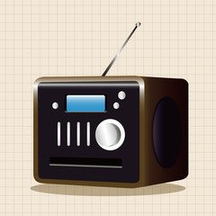 radio theme elements vector,eps