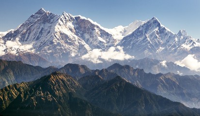 Annapurna Himal vanaf de Jaljala-pas - Nepalese Himalaya
