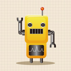 robot cartoon theme elements vector,eps