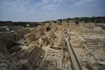 Fototapeta premium Remains of the ancient Roman bathhouse in Beit Guvrin