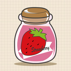 strawberry jam theme elements vector,eps