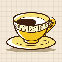 black coffee theme elements vector,eps