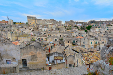 matera, habitats troglodytiques, dans la basilicate, près des pouilles en italie