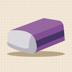 stationary eraser theme elements vector,eps