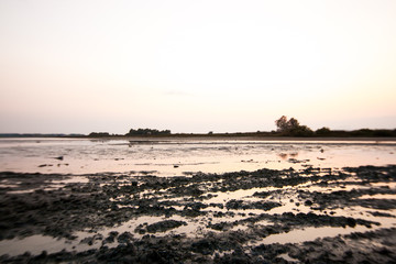 sunset at the salt lake 2