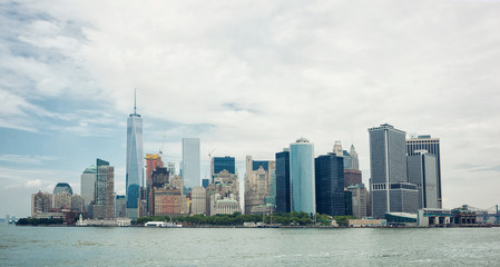 Fototapeta na wymiar The downtown New York City skyline