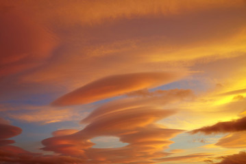 Sunset clouds background