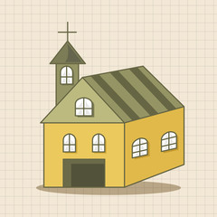 Building church theme elements,eps