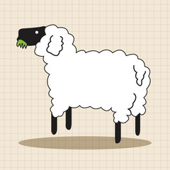 animal sheep cartoon theme elements