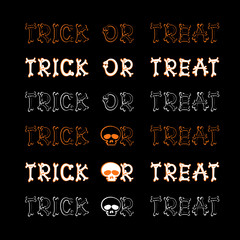 SET vector design elements: halloween title