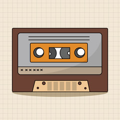 Audiotape theme elements vector,eps