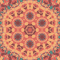 Seamless oriental square pattern. 