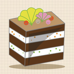 decorating cake theme elements vector,eps10