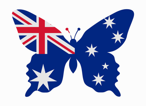 australia flag butterfly