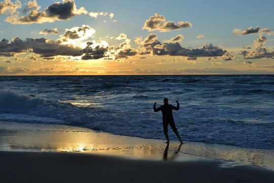 Fototapeta Zachód słońca na plaży