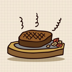 fast food steak flat icon elements,eps10