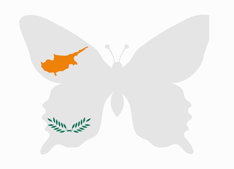 cyprus flag butterfly