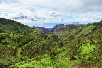 Serra Malagueta mountains in Santiago Island Cape Verde - Cabo V