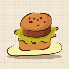 fast food hamburger flat icon elements,eps10