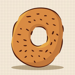 fast food donut flat icon elements,eps10