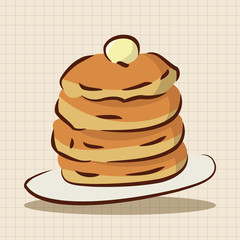 fast food pancake flat icon elements,eps10