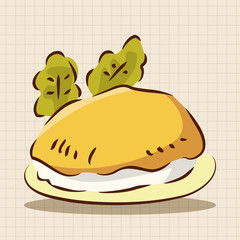 fast food flat icon elements,eps10