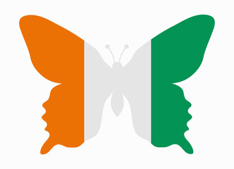 ivory coast flag butterfly