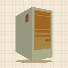 computer theme host computer elements vector