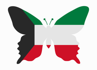 kuwait flag butterfly