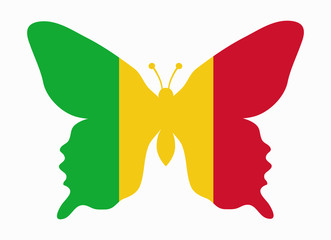 mali flag butterfly