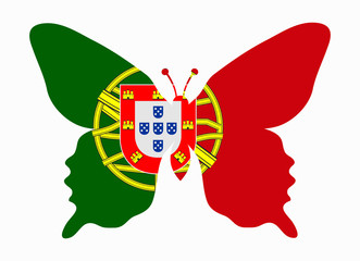 portugal flag butterfly